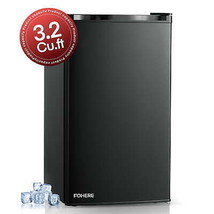 3.2 Cu. Ft Refrigerator for Home, Mini Fridge with Freezer for Bedroom, 31&quot;D x - $100.78