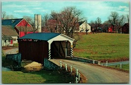 Landis Mill Covered Bridge Dutchland Pennsylvania PA UNP Chrome Postcard G10 - £2.34 GBP