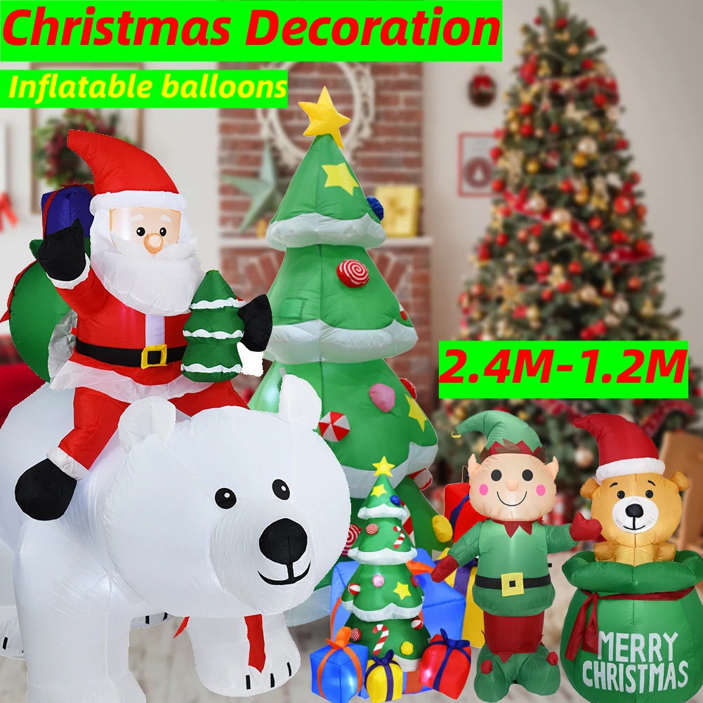 2.1M Outdoor Christmas Decoration Inflatable Balloons Toy Santa Claus Statue - £10.15 GBP+