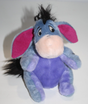 Disney Store Eeyore 6&quot; Plush Beanbag Winnie the Pooh Friend Soft Toy Sticky Tail - £9.28 GBP