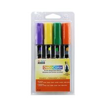 DecoColor® Violet Yellow Green &amp; Orange Chisel Tip Acrylic Paint Marker Set - $16.82