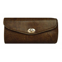 Vance Leather Distressed Brown Plain 2 Strap Tool Bag with Twist Latch - $43.68