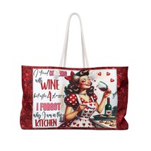 Personalised/Non-Personalised Weekender Bag, I Tried Cooking with Wine but after - £38.47 GBP