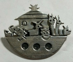 Noah&#39;s Ark Animal Boat Clip Pin Brooch Sterling Silver .925  - £158.26 GBP