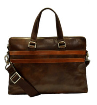 Leather satchel messenger men women bag handbag shoulder bag made in Italy - £207.79 GBP