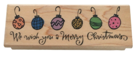 Hero Arts Rubber Stamp We Wish You a Merry Christmas Ornaments Card Maki... - $4.99