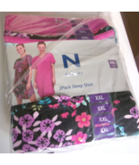 Two Pack Natori Sleep shirts Size XXL  (dress size 20) Floral print and ... - $23.71