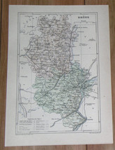 1887 Original Antique Map Of Department Of Rhone Lyon / France - £22.15 GBP