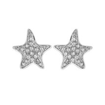 1/6 Ct Round Simulated Diamond 14K Gold Plated Cluster Starfish Stud Earrings - £27.51 GBP