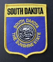 South Dakota Embroidered State Sew Iron On Shield Patch 3.5 X 2 .85 Inches - £4.29 GBP