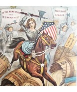 Woman&#39;s Holy War Currier &amp; Ives 1950s Lithograph Joan Of Arc Liquor DWHH15 - $555.10 MXN