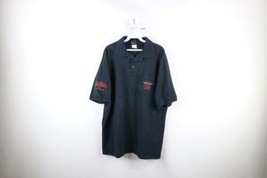 Vtg Y2K 2002 Harley Davidson Mens XL Faded Spell Out Collared Pocket Polo Shirt - £27.65 GBP