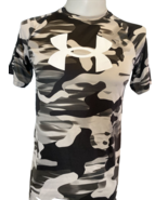 Under Armour Black and Gray Camouflage Print Short Sleeve Athletic Shirt... - $14.24