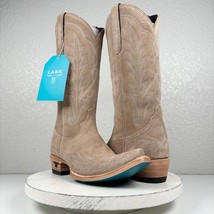 NEW Lane LEXINGTON Tan Leather Cowboy Boots 7.5 Womens Western Snip Toe Footwear - £191.65 GBP