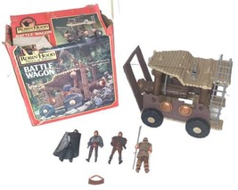 Robin Hood Prince Of Thieves Movie Vtg 1991 Battle Wagon + Bonus 4 Figures - £71.59 GBP