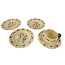 Vintage Metlox Poppytrail Homestead Provincial 3 Plates + Cup &amp; Saucer c1950-82 - £23.34 GBP