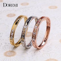 DIY Zirconia Letters Custom Bangles Personalized Name Detachable Slider Charms B - £51.49 GBP