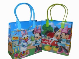 Mickey &amp; Friends Birthday Plastic Goodie Gift Bags Party Favors 12 Per Package - £10.14 GBP