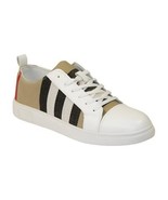 Men&#39;s Sneaker English Stripped By Moderno MJS-706 Beige/red/black - €52,60 EUR