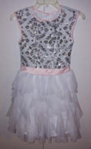 Jona Michelle Girl&#39;s Tiered PARTY/PAGEANT DRESS-10-WORN ONCE-LOVELY/SPARKLY - £17.99 GBP