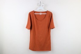 Duluth Trading Co Womens Size Medium Blank Stretch Short Sleeve T-Shirt Orange - £19.38 GBP