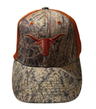 Texas Longhorns Camo Trucker Hat Snapback Mesh Orange Embroidered Logo - $28.45