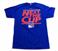 New York Rangers NHL Mens M 2014 Conference Champions Hockey Shirt Next The Cup - £21.57 GBP
