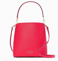 New Kate Spade Darcy Small Bucket bag Refined Grain Leather Bikini Pink - £83.44 GBP