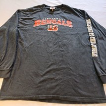 NFL Team Apparel Cincinnati Bengals Men&#39;s Long Sleeve Black T-Shirt Size Large - $21.77