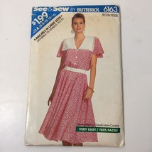 See & Sew 6163 Size 6-14 Misses' Dress - £10.13 GBP