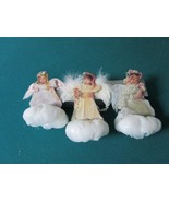 Heaven Sent Ornaments 3 Angels In Clouds By Sandra Kuck. The Bradford Ed... - $170.59 CAD