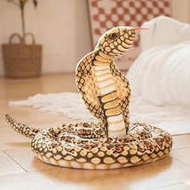 Funny Cobra Snake Plush Toys Simulation Gold Python Stuffed Doll Photography Pro - £23.84 GBP