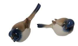 Vintage Bing &amp; Grondahl Porcelain Pair of Titmouse Bird Figurines 1633 &amp;... - $74.20
