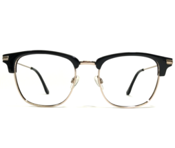 Alberto Romani Eyeglasses Frames ARS 8002 BK Black Gold Square 51-19-145 - £51.23 GBP
