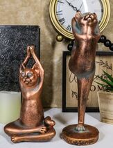 Zen Garden Inner Peace Yoga Cats Set of 2 Figurine Collectible - $23.99