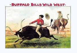 Buffalo Bill: Steer Riding - Art Print - £17.29 GBP+