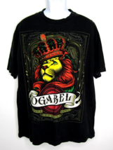 OG Abel Ogabel Crown Rasta Lion Cotton T-Shirt Black Men&#39;s Size XL - £17.64 GBP