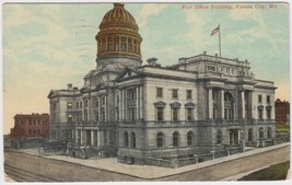 Kansas City MO Missouri Postcard 1911 Post Office Washington - £2.30 GBP