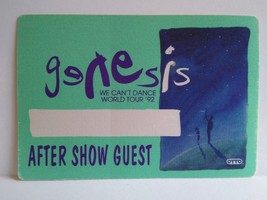 Genesis We Can&#39;t Dance World Tour Backstage Pass 1992 Pop Rock Music Vintage - £13.29 GBP
