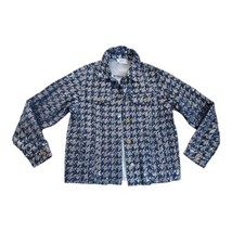 Six/Fifty The Pixie Blue Denim Sequin Jacket Women&#39;s Medium $164 - $120.76