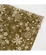 Elegant Flowers Brown - Vinyl Self-Adhesive Wallpaper Prepasted Wall Sti... - £19.72 GBP