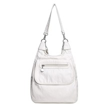 Multifunction Women&#39;s White Backpack Soft Leather  Bags for Women 2021 Fashion F - £138.88 GBP