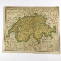 Original 1921 Switzerland Map for framing. Basel Valais Berne Zurich Schwyz - £17.98 GBP