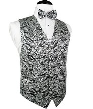 Zebra Big and Tall Tuxedo Vest and Bow Tie Set - £118.27 GBP