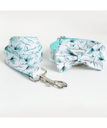Tropical Leaf Bow Tie Dog Collar Leash Set - £21.29 GBP