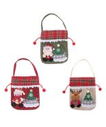 QSDGFH 3 Pack Christmas Favor Bag with Drawstring, Linen Gift Bag with S... - $1,077.05 MXN