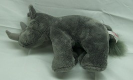 Gund Very Soft Gray Rhinoceros Rhino 9&quot; Plush Stuffed Animal Toy - £11.46 GBP