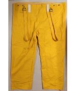 YELLOW XXL 2XL WET RAIN SUIT PANTS BOTTOMS ADJUSTABLE CLICK ON SUSPENDER... - €13,98 EUR