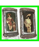 Antique Victorian Double Sided Match Safe Image Of Woman In Risque Dress... - £104.54 GBP