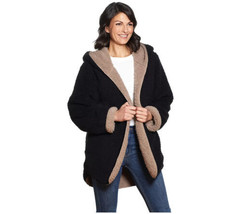Weatherproof Womens Comfy Jacket Size X-Large/XX-Large Color Black/Taupe - £46.68 GBP